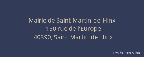Mairie de Saint-Martin-de-Hinx