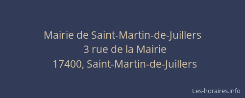 Mairie de Saint-Martin-de-Juillers