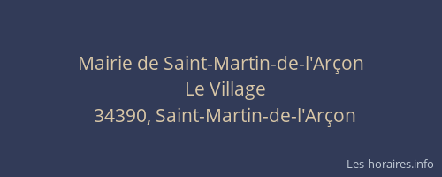 Mairie de Saint-Martin-de-l'Arçon