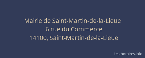 Mairie de Saint-Martin-de-la-Lieue