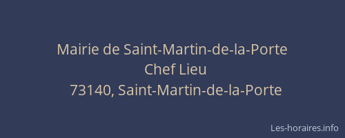 Mairie de Saint-Martin-de-la-Porte
