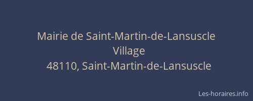 Mairie de Saint-Martin-de-Lansuscle