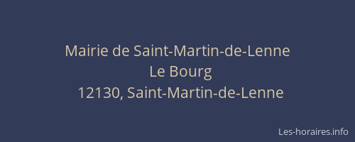 Mairie de Saint-Martin-de-Lenne