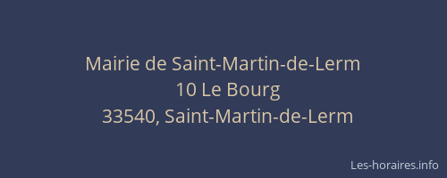 Mairie de Saint-Martin-de-Lerm