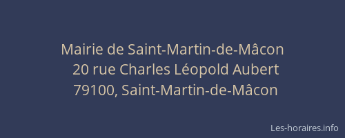 Mairie de Saint-Martin-de-M&acirc;con