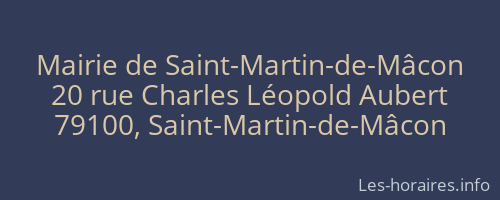 Mairie de Saint-Martin-de-Mâcon