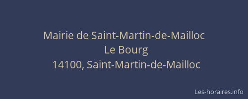 Mairie de Saint-Martin-de-Mailloc