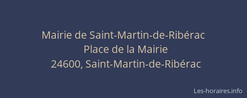 Mairie de Saint-Martin-de-Ribérac