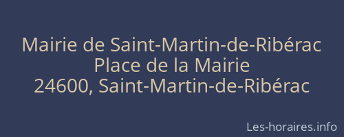 Mairie de Saint-Martin-de-Ribérac