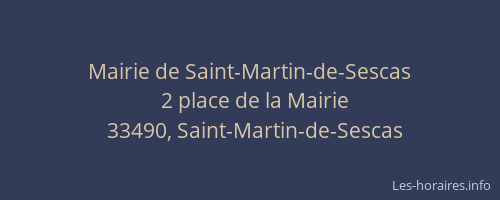 Mairie de Saint-Martin-de-Sescas