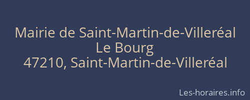 Mairie de Saint-Martin-de-Villeréal