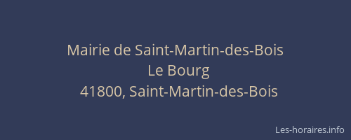 Mairie de Saint-Martin-des-Bois
