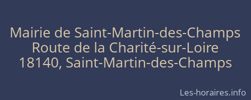 Mairie de Saint-Martin-des-Champs