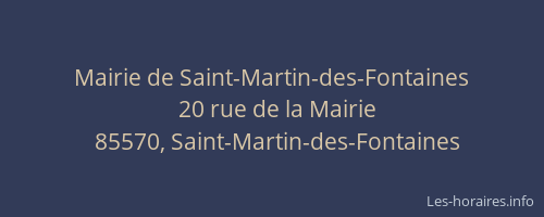Mairie de Saint-Martin-des-Fontaines