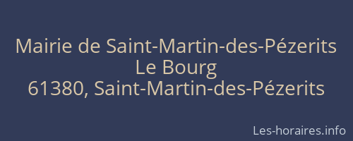 Mairie de Saint-Martin-des-Pézerits