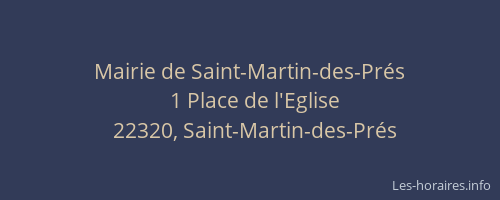 Mairie de Saint-Martin-des-Pr&eacute;s