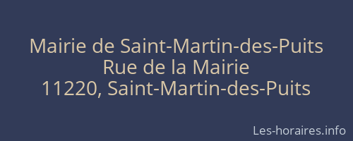 Mairie de Saint-Martin-des-Puits