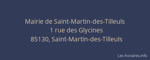 Mairie de Saint-Martin-des-Tilleuls