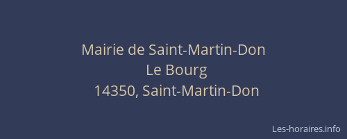 Mairie de Saint-Martin-Don