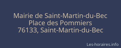 Mairie de Saint-Martin-du-Bec