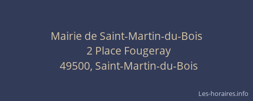 Mairie de Saint-Martin-du-Bois
