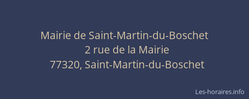 Mairie de Saint-Martin-du-Boschet