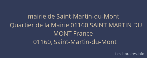 mairie de Saint-Martin-du-Mont