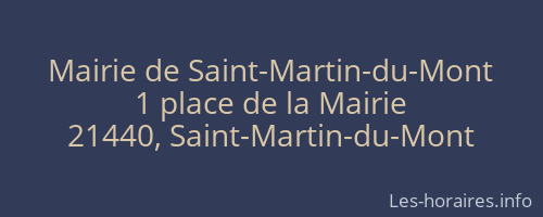 Mairie de Saint-Martin-du-Mont