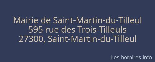 Mairie de Saint-Martin-du-Tilleul