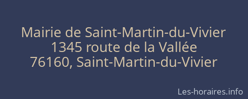 Mairie de Saint-Martin-du-Vivier