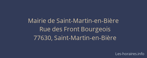 Mairie de Saint-Martin-en-Bière