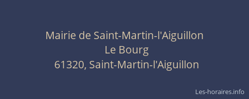 Mairie de Saint-Martin-l'Aiguillon