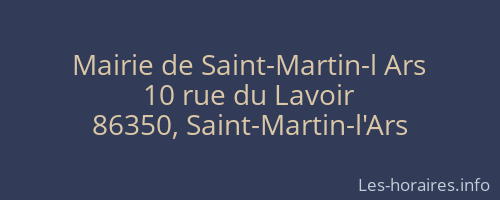 Mairie de Saint-Martin-l Ars