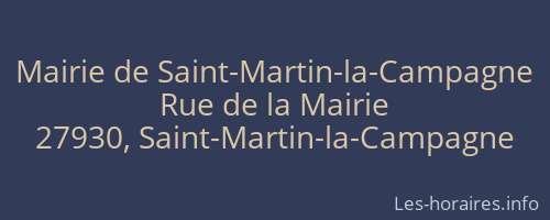 Mairie de Saint-Martin-la-Campagne