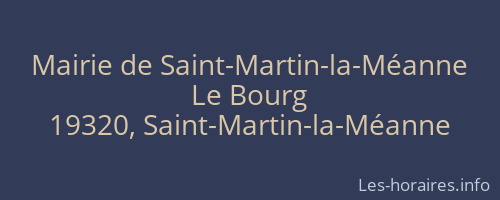 Mairie de Saint-Martin-la-Méanne