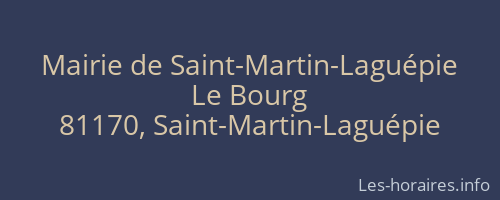 Mairie de Saint-Martin-Laguépie