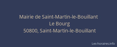 Mairie de Saint-Martin-le-Bouillant