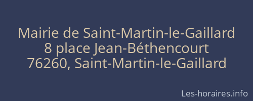 Mairie de Saint-Martin-le-Gaillard
