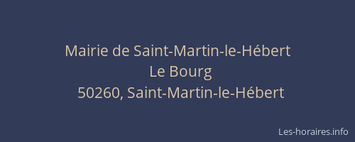 Mairie de Saint-Martin-le-H&eacute;bert