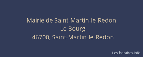 Mairie de Saint-Martin-le-Redon