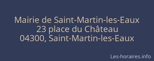 Mairie de Saint-Martin-les-Eaux