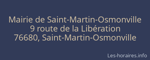Mairie de Saint-Martin-Osmonville