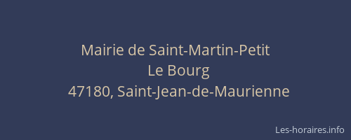 Mairie de Saint-Martin-Petit