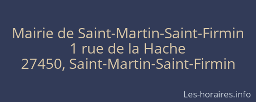 Mairie de Saint-Martin-Saint-Firmin
