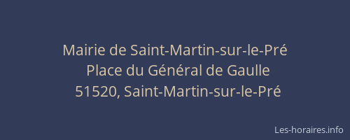 Mairie de Saint-Martin-sur-le-Pré