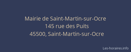 Mairie de Saint-Martin-sur-Ocre