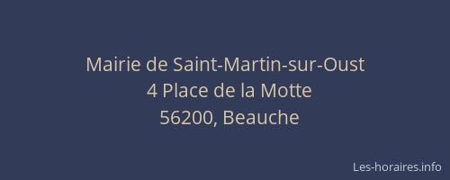 Mairie de Saint-Martin-sur-Oust