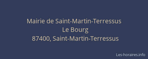 Mairie de Saint-Martin-Terressus