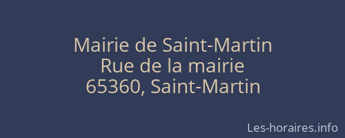 Mairie de Saint-Martin