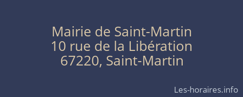 Mairie de Saint-Martin